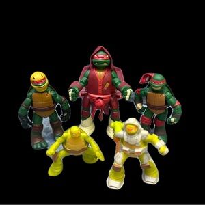 Teenage Ninja Turtle Warrior Action Figure Set - Green, Red, and Yellow
